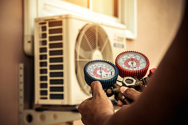 Professional Ac Installation technician working in Bock, MN